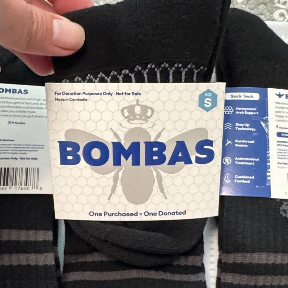Bombas Set of 6 Black Mid- Calf Casual Socks